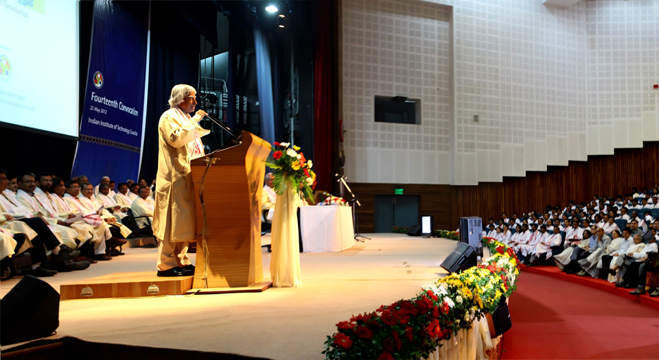 Dr. Kalam inspiring university youth at a convocation ceremony