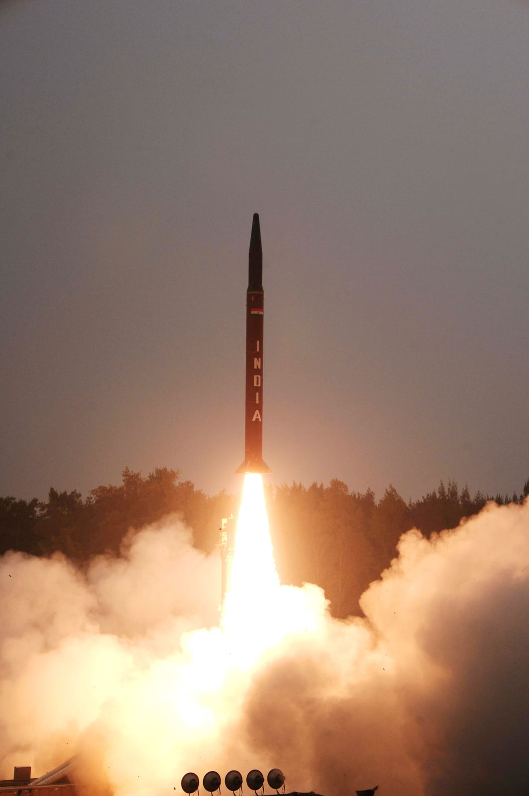 Historic Agni ballistic missile flight test launch